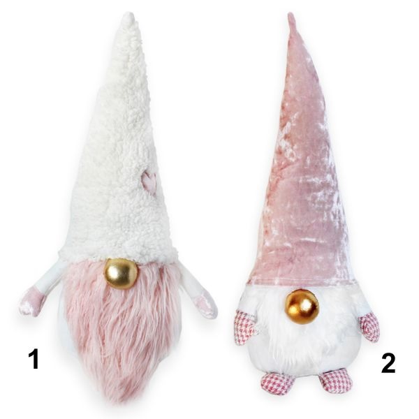 Skřítek textil 48cm mix růžová bílá